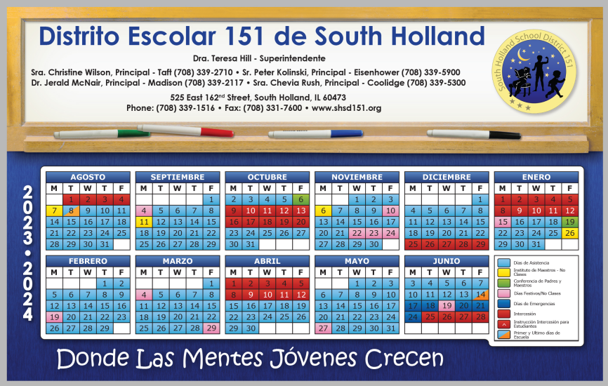 Calendar Parents South Holland School District 151